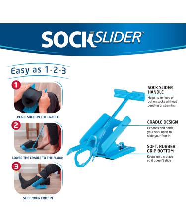 Allstar Innovations Sock Slider Kit & Shoe Horn | Easy On/Off, Pain-Free Solution | As Seen on TV - Buy Online on GoSupps.com