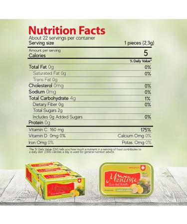 Swiss Herb Pastilles - Sugar Free Cough Drops for Adults | Soothing & Low Calorie | Infused with Vitamin C & 20 Herbs | Traditional Swiss Recipe - Lemon & Herbs Flavor - Buy Online on GoSupps.com