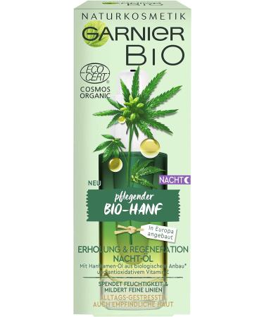 Garnier Bio 30 ml Organic Hemp Night Oil | Nourishing Hemp Seed Oil Serum for Stress Relief - Buy Online on GoSupps.com