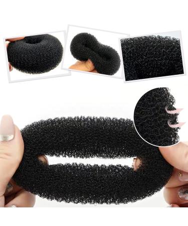 Donut Hair Bun Set - 7 Pcs (4 Sizes) with 10 Elastic Bands & 20 Clips - Perfect for Stylish Hairdos | International Shipping - Buy Online on GoSupps.com