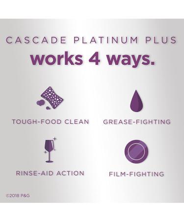 Cascade Platinum Dishwasher Pods ActionPacs with Lemon Platinum Plus - 70 Count - Buy Online on GoSupps.com