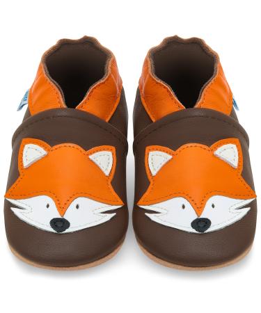 Baby Shoes with Soft Sole - Baby Girl Shoes - Baby Boy Shoes - Leather Toddler Shoes - Baby Walking Shoes 0-6 Months Brown Fox - Buy Online on GoSupps.com
