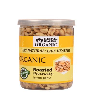 Blessfull Healing Organic Natural Vegan Lemon Roasted Peanuts Crunchy Healthy Snacks 300 Gram