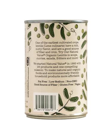 Natural Value Organic Green Lentils 15 Oz (Pack of 12) - Premium Quality - Buy Online on GoSupps.com