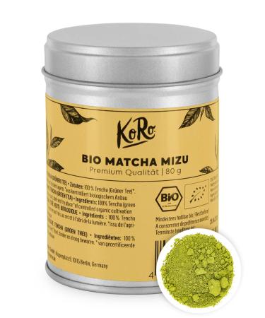 KoRo - Th Matcha bio japonais Mizu 80 g - Qualit premium naturel et d tox en vrac Mizu Pack de 1