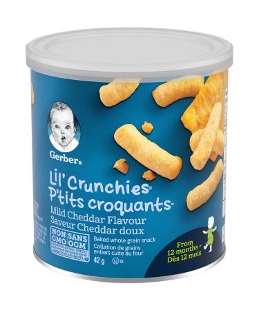 GERBER LIL CRUNCHIES Mild Cheddar Toddler Snacks 12+ months 42 g 6 Pack