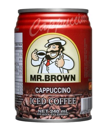 Mr. Brown Canned Coffee Cold Brew in Cappuccino Flavor Instant Coffee Drinks 240 ml x 24 Cans
