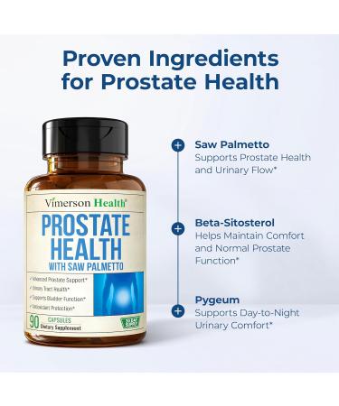 Prostate Health Supplements for Men with Saw Palmetto Plant Sterols (Beta-sitosterol) Zinc & Selenium Total Prostate Supplements for Men for Bladder Urinary Tract & Prostate Support 90 Capsules 90 Count (Pack of 1) - Buy Online on GoSupps.com