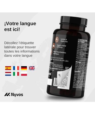 Ashwagandha Blend Ashwagandha KSM-66 Rhodiola Magn sium bisglycinate Vitamine B6 Nootropique et Adaptog ne qui aide au Sommeil la Clart Mentale et au Bien- tre G n ral 60 G lules Nyvos - Buy Online on GoSupps.com