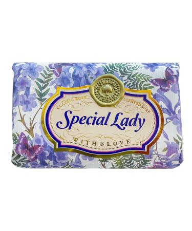 Special Lady - Gift Soap Bar For Her Birthday Rose Scent Mum Grandmother Cleanser Lather Present Girl