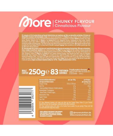 Buy More Chunky Flavour Vegan Cinnalicious Powder | Low Sugar Low Calorie 250g | Quality Inulin & Lactase | Made in Germany - International Shipping Available - Buy Online on GoSupps.com