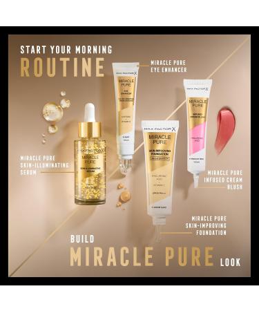 Coty Max Factor Miracle Pure Eye Enhancer color correcting concealer massage applicator lightweight vegan formula with caffeine and vitamin C that can be layered 01 Rose 10 ml - Buy Online on GoSupps.com