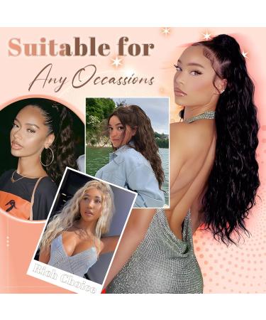 Rich Choices Ponytail Extension 32 Inch Extra Long Curly Hair Extensions Drawstring Ponytail Hair Extensions Afro Pony Tails Extensions Wavy Hairpieces - Medium Brown 32 Inch Medium Brown - Buy Online on GoSupps.com