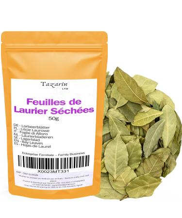 50g Feuilles de Laurier Enti res S ch es - Laurus Nobilis - Ar me & Go t Intense - 100% Naturel Pur et Sans Additifs | Qualit Sup rieure