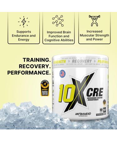 10X Athletic Creatine Unflavored 300g 60 servings - Buy Online on GoSupps.com
