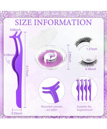 Reusable Self Adhesive Eyelashes - Easy to Apply, Waterproof False Lashes + 2 Tweezers - Thoughtful Gift for Women - 4 Pairs (Fresh Style) - Buy Online on GoSupps.com