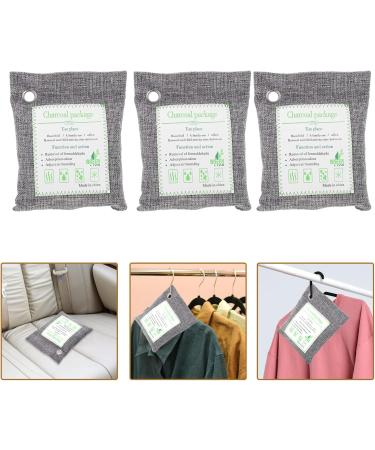 Fomiyes 3-Piece Charcoal Air Purification Bag Set - Natural Odor Absorber for Cars Shoes & Pet Areas - Buy Online on GoSupps.com