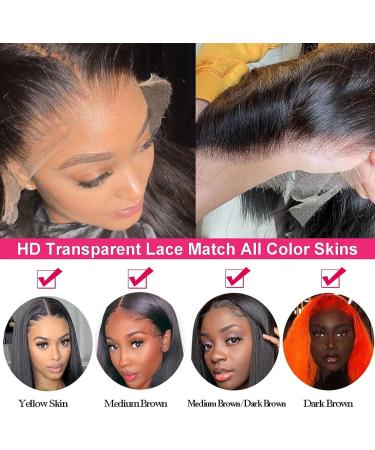 18 Inch Water Wave HD Lace Front Wig for Black Women - 180% Density Brazilian Virgin Human Hair - Pre Plucked with Baby Hair - Glueless Frontal Wig - Buy Online on GoSupps.com