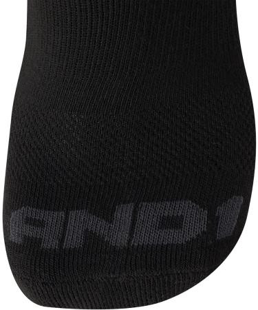 AND1 Men's Athletic Cushion Quarter Cut Ankle Socks (12 Pack) - Black, Size 6-12.5 - Buy Online on GoSupps.com