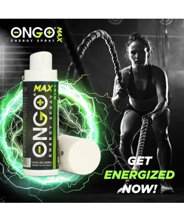 OnGo Energy - Natural caffeine (1500mg) Instant Energy Oral Spray | Vegan Sugar and Gluten free | B3 B6 B12 vitamin spray | Focus and Memory | Study Work and much more | Mint flavor | 15 servings - Buy Online on GoSupps.com