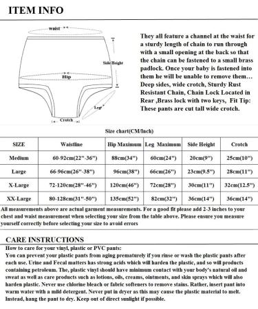 Haian ABDL XXL Transparent Pink Locking Plastic Pants - Pull-On Design - Buy Online on GoSupps.com