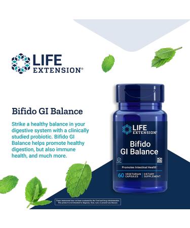 Life Extension Bifido GI Balance - 60 Vegetarian Capsules for Digestive Health - Buy Online on GoSupps.com