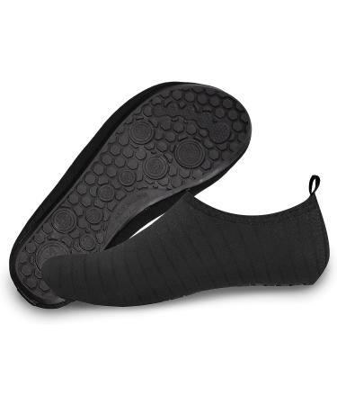 Barefoot Quick-Dry Water Sports Shoes Aqua Socks for Women Men - Black - Size 11-12 Women/9.5-10.5 Men - Buy Online on GoSupps.com
