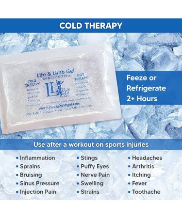 Mini Reusable Gel Ice Pack (3x5 Inches) - USA Made Hot Cold Packs - Pain Relief for Injuries - Pack of 3 by Life and Limb Gel - Buy Online on GoSupps.com