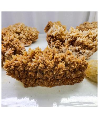 Natural Crystal Rough 1pc Oversized Natural Yellow Calcite Cluster coarse Specimen Crystals Quartz Flower Cluster Beautiful Home Decor Decoration (Size : 1200-1400g)