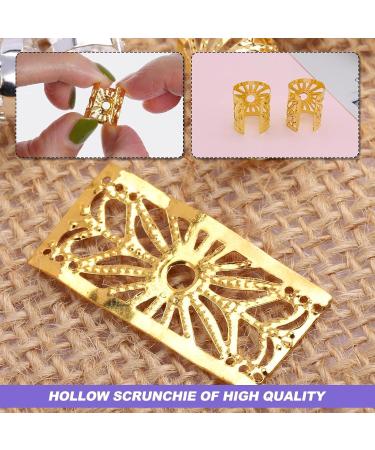 Hair Cuffs for Braids 120 Pieces Aluminum Dreadlocks Beads Adjustable Hair Jewelry Rings for Braids Hair Decorations (Gold Silver) - Buy Online on GoSupps.com