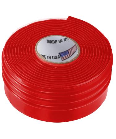 Silicone Rubber Grip Wrap for Tool Handles, Fitness and Sports Equipment - 1.7mm Thick Red