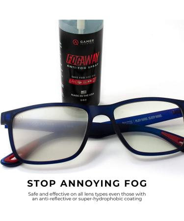 Anti Fog Spray for Glasses | 600 Pumps 6 Month Supply | FogAway by Gamer Advantage | Made in USA - Buy Online on GoSupps.com
