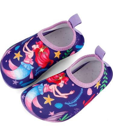Masocio Children's Bathing Shoes - Slipproof Fast-Drying Aquasium Swim Shoes for Boys & Girls - Purple Beach/Pool - EU 21/22 - Buy Online on GoSupps.com