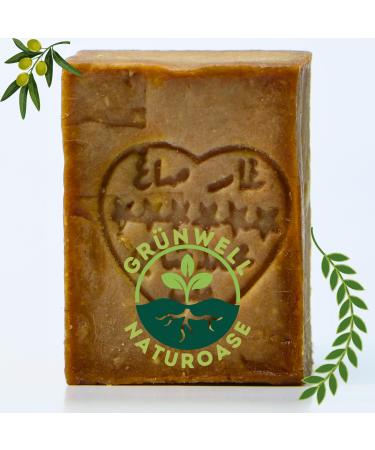 Gr nwell Naturoase Aleppo soap Original 190g with 20% laurel oil 80% olive oil |Olive oil soap natural care for face and body |Hair soap olive oil soap |Aleppo Soap Dermatest: Excellent