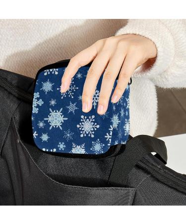 GIAPB Period Bag | Sanitary Napkin Storage & Makeup Pouch - Winter Snowflake Color4174 - Buy Online on GoSupps.com