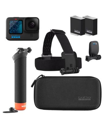 GoPro HERO11 Black Accessory Bundle - Includes Extra Enduro Battery (2 Total), The Handler (Floating Hand Grip), Headstrap + Quick Clip, and Carrying Case H11 Accessory Bundle