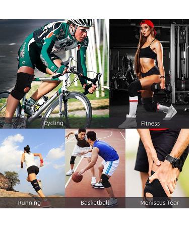 Knee Support Brace for Men M-XXL | Compression Sleeve for Arthritis & Joint Pain | Open Patella Pad & Stabilizers | Adjustable Straps | Men's Gift - Buy Online on GoSupps.com