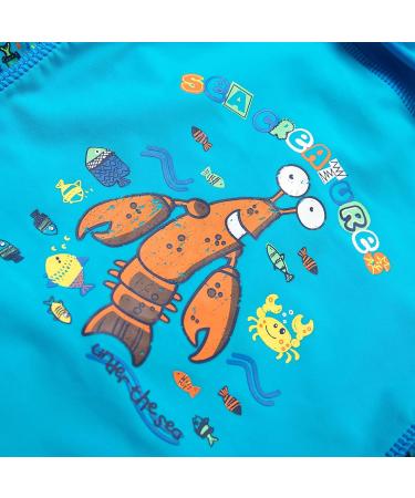 BONVERANO Baby Boys Swimsuit | Toddler Bathing Suit with UPF 50+ Protection | 2-3 Years | Lobster Design - Buy Online on GoSupps.com