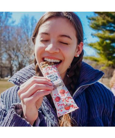This Saves Lives Dark Chocolate Cherry Snack Bars - 12 Count, Healthy, Gluten Free, Non-GMO, Kosher - Buy Online on GoSupps.com