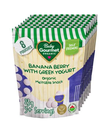Baby Gourmet Organic Meltable Mushies Banana Berry with Greek Yogurt 23g (Pack of 8)