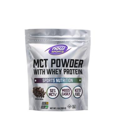Now Foods Sports MCT Powder with Whey Protein Chocolate Mocha 1 lb (454 g)