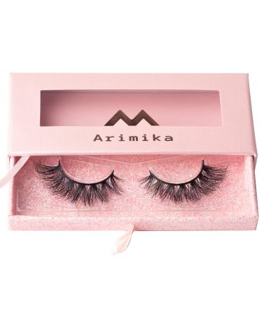 Arimika Full Volume Wispy 3D Mink False Eyelashes- Reusable Lightweight, Natural Fluffy Strip Lashes M17 M17(18mm)