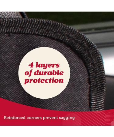 Premium Lusso Gear Heavy Duty Kick Mats (2 Pack) - Waterproof Back Seat Protector for Kids - 3 Reinforced Storage Pockets - Black - Buy Online on GoSupps.com