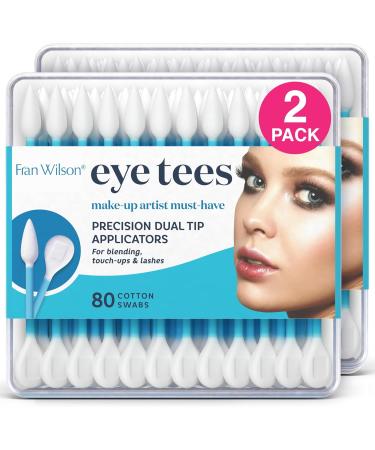 Fran Wilson EYE TEES COTTON TIPS 80 Count (2 PACK) - Precision Makeup Applicator, Double-sided Swabs with Pointed and Rounded Ends for Perfect Blending, Effective Cleaning and Precise Touch-ups - Buy Online on GoSupps.com