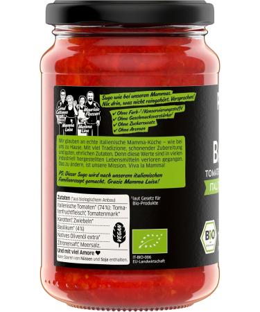  PPURA PPURA Organic Basil Tomato Sauce | Italian Basil Pasta Sauce | Made in Italy | 100% Natural | Vegan Sauce No Added Sugar & Preservatives | 340g Glass - Buy Online on GoSupps.com