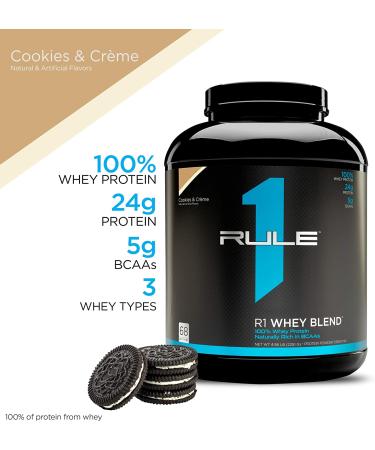 R1 Whey Blend | 68 Servings | Cookies & Cr me - Buy Online on GoSupps.com