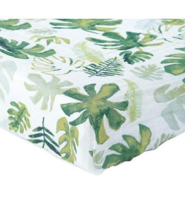 Little Unicorn Tropical Leaf Changing Pad Cover | 100% Cotton Muslin | Super Soft | Machine Washable - Buy Online on GoSupps.com