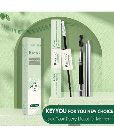 KEYYOU Lash Bond and Seal 10ML - Strong Gentle Waterproof Lash Glue for Sensitive Eyes | Perfect for Lash Clusters - Buy Online on GoSupps.com