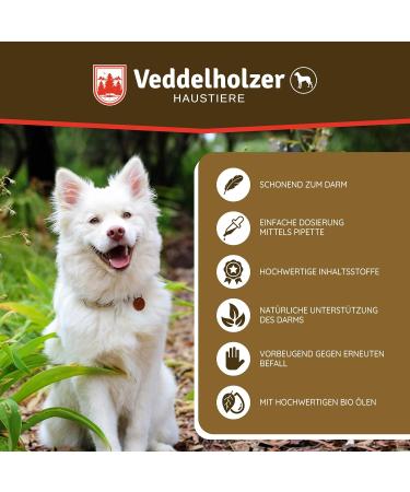 Veddelholzer 50 ml Natural Worm Liquid for Dogs - Effective Deworming Cure Against All Worms - Buy Online on GoSupps.com