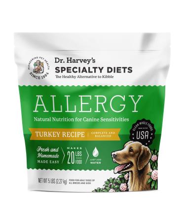 Dr. Harveys Specialty Diet Allergy Turkey Recipe, Human Grade Dog Food for Dogs with Sensitivities and Allergies 5 Pounds